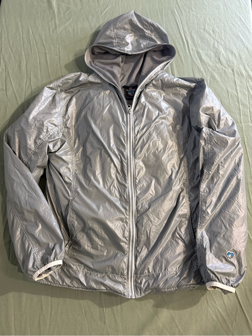 Kuhl Women's Pertex Aerosoft Hooded Jacket XL Silver